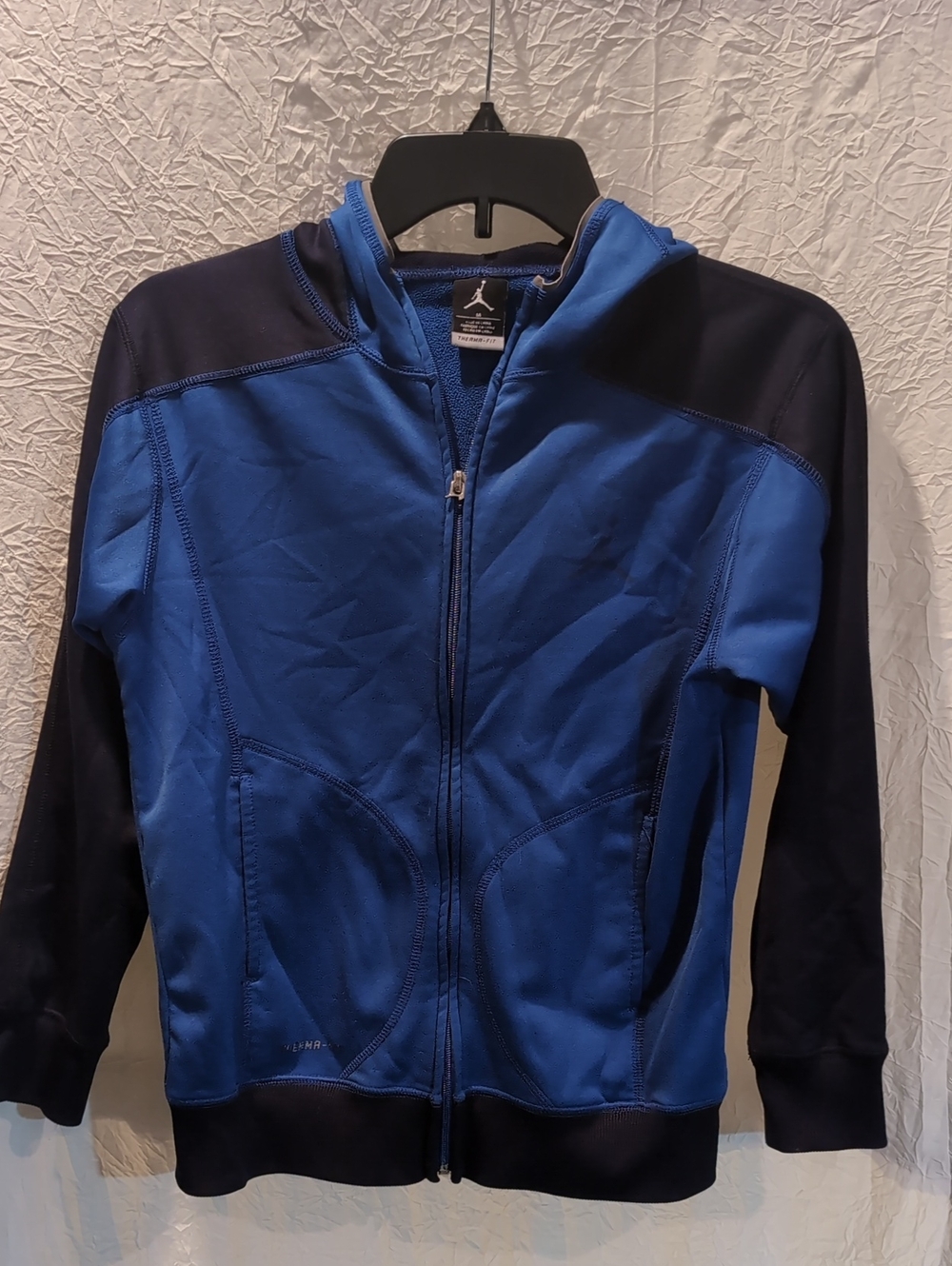 Jordan Boys' Royal Blue and Navy Zip-Up Hoodie